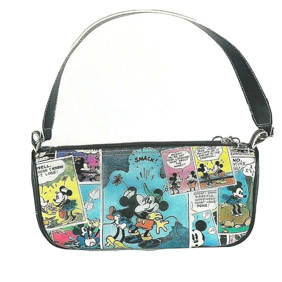 Disney Handbags - Disney Mickey Mouse Comics Vinyl Purse Cartoon Zip